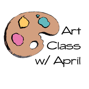 Palette Logo with "Art Class w/ April" text